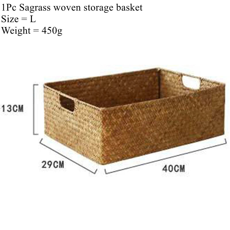 Woven Seagrass Storage Basket