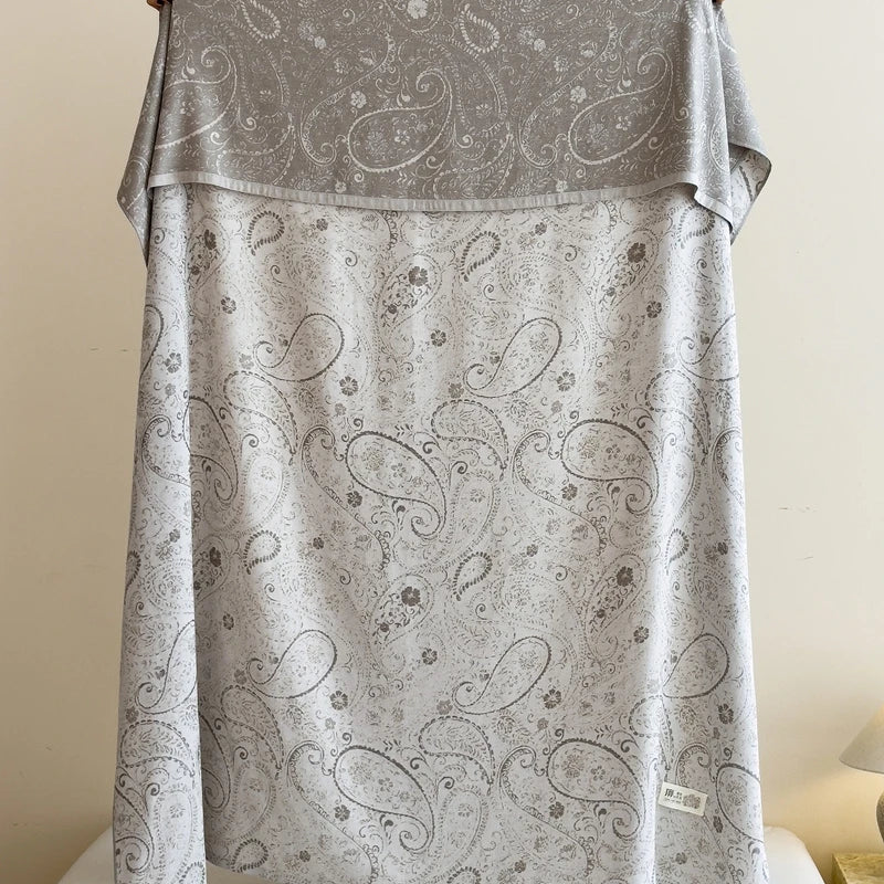 Jacquard Linen Throw Blanket