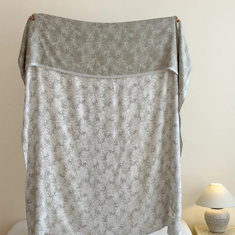 Jacquard Linen Throw Blanket