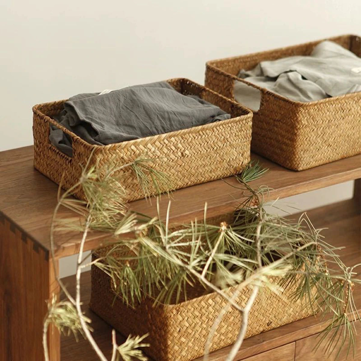 Woven Seagrass Storage Basket