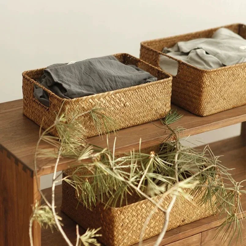 Woven Seagrass Storage Basket