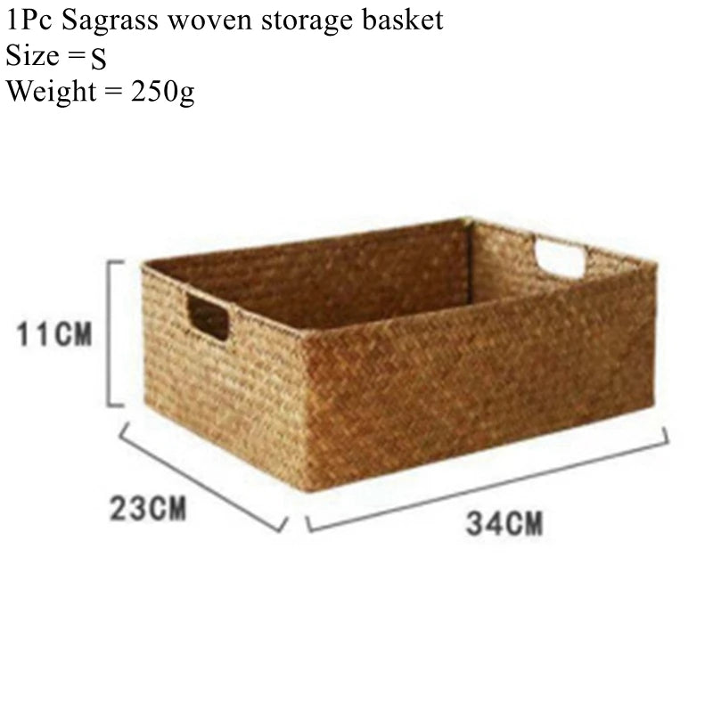 Woven Seagrass Storage Basket